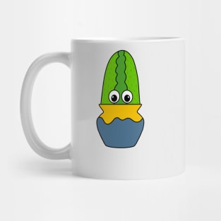 Cute Cactus Design #270: Cactus In Painted Jar Mug